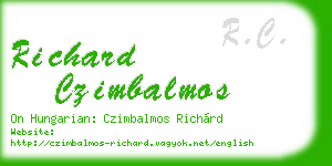 richard czimbalmos business card