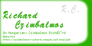 richard czimbalmos business card